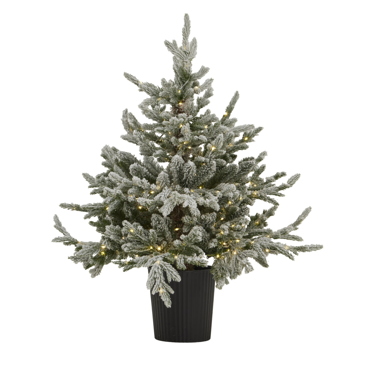 Snowy Forest Fir Pre-Lit Led 300L Christmas Tree In Pot by Hill Interiors - image 2