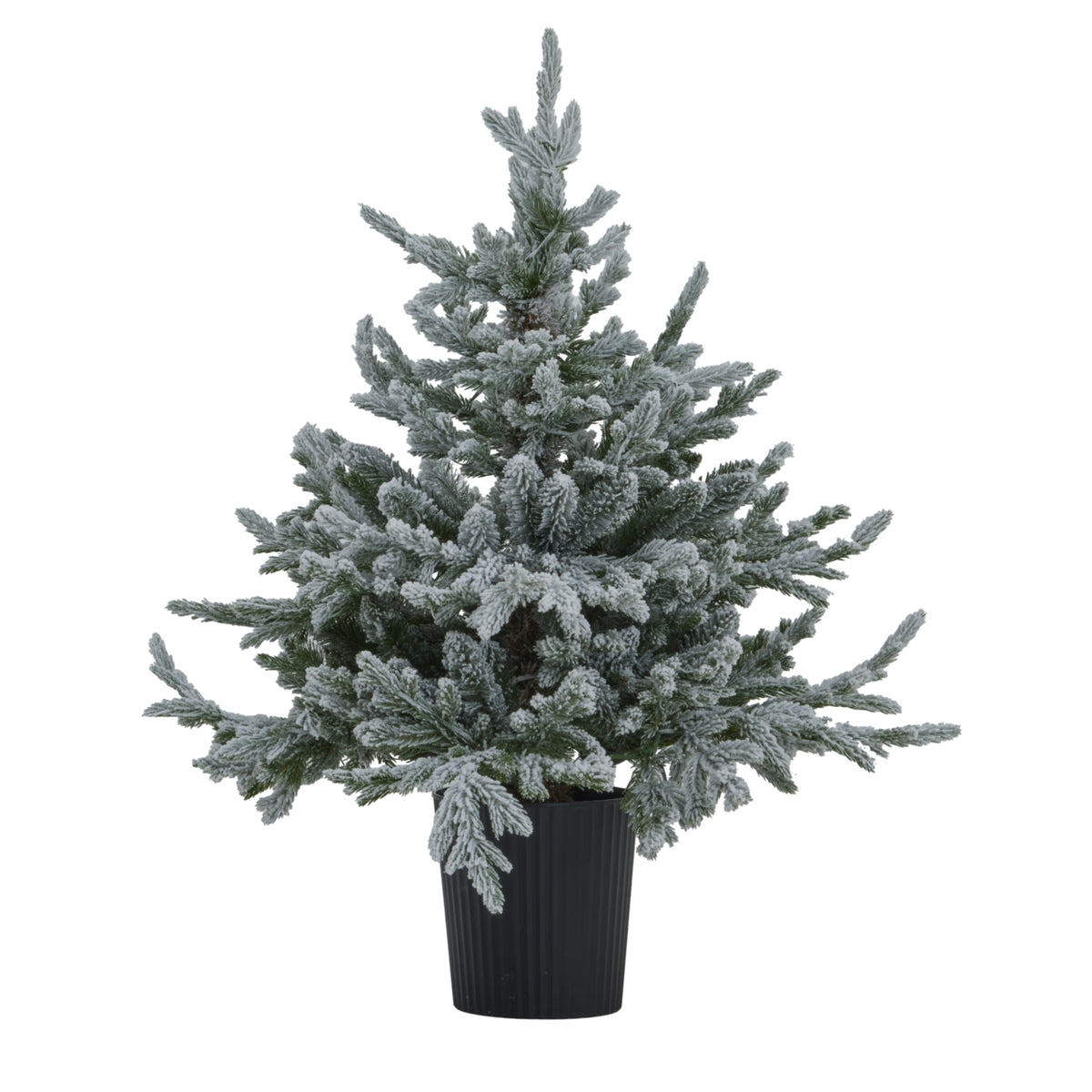 Snowy Forest Fir Pre-Lit Led 300L Christmas Tree In Pot by Hill Interiors