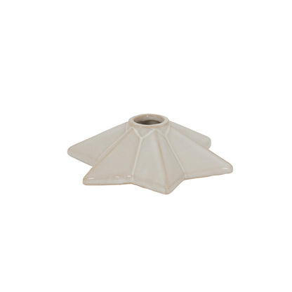Alora Ceramic Angled Star Candle Holder by Hill Interiors