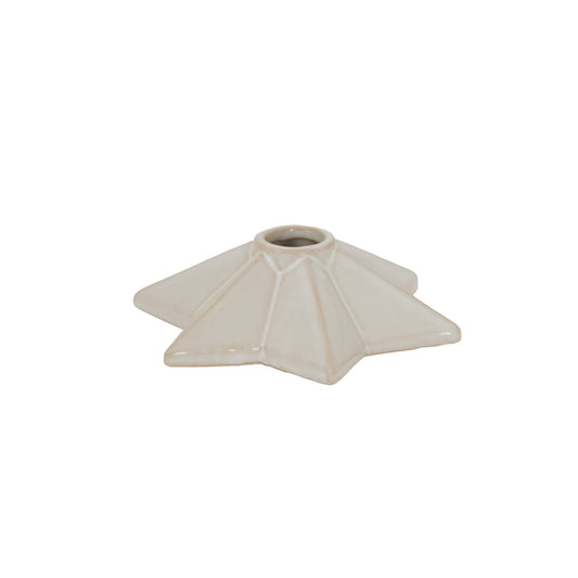 Alora Ceramic Angled Star Candle Holder by Hill Interiors