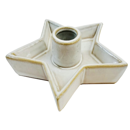 Alora Ceramic Star Candle Holder by Hill Interiors