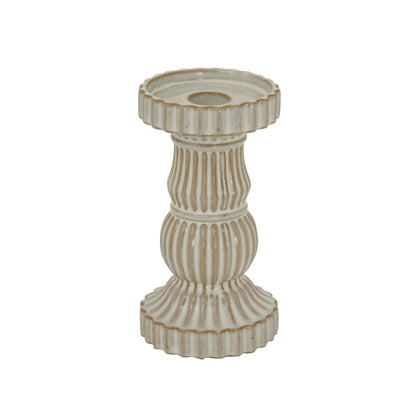 Alora Ceramic Pillar Candle Holder by Hill Interiors