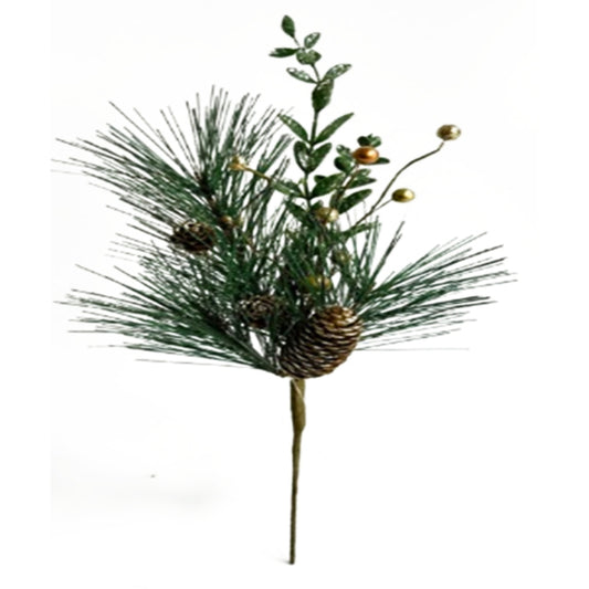Christmas Soft Gold Spray With Pinecones by Hill Interiors