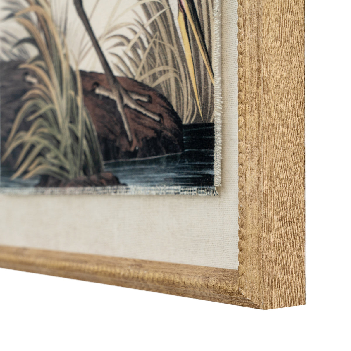 Flora & Fauna Collection Heron On Linen In Beaded Frame by SEDERVA - image 2