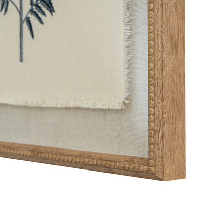 Flora & Fauna Collection Beech Fern On Linen In Beaded Frame by Hill Interiors - image 2