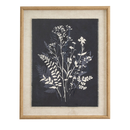 Flora & Fauna Collection Grove On Linen In Beaded Frame by Hill Interiors