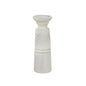 Large White Carved Candle Holder by Hill Interiors