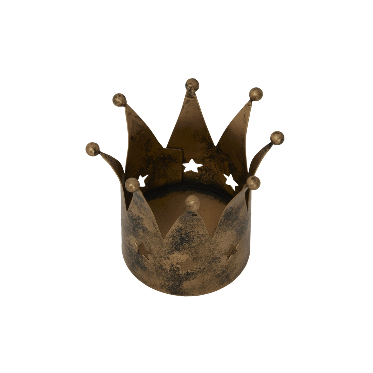 Antique Gold Crown Tealight Holder by Hill Interiors - image 2