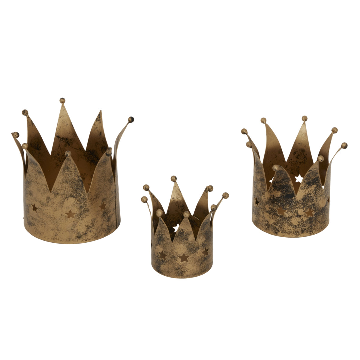 Antique Gold Crown Tealight Holder by Hill Interiors - image 3