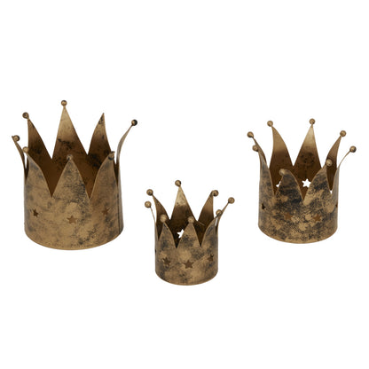 Antique Gold Crown Tealight Holder by Hill Interiors - image 3