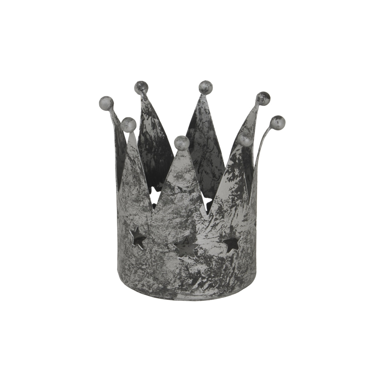 Antique Silver Crown Tealight Holder by Hill Interiors