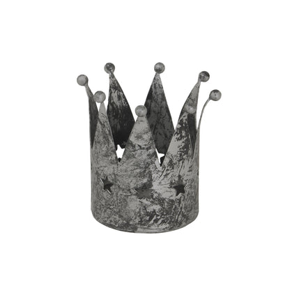 Antique Silver Crown Tealight Holder by Hill Interiors