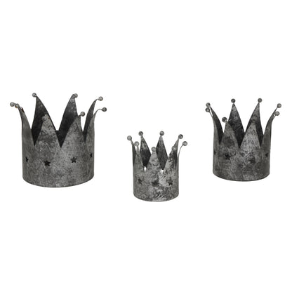 Antique Silver Crown Candle Holder by Hill Interiors - image 3