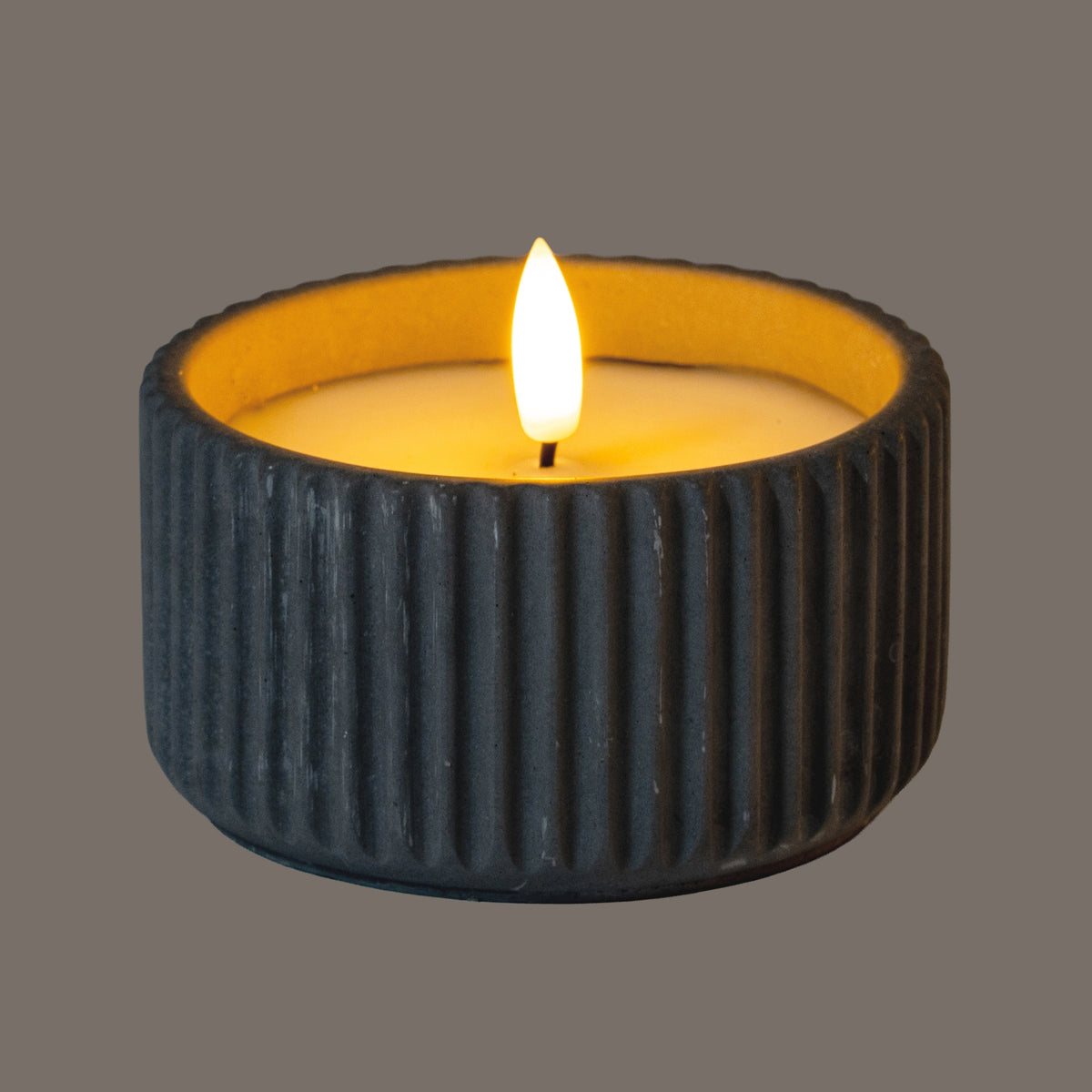 Luxe Collection Natural Glow Ribbed Small Led Candle by Hill Interiors - image 2