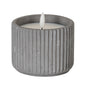 Luxe Collection Natural Glow Grey Ribbed Medium Led Candle by Hill Interiors