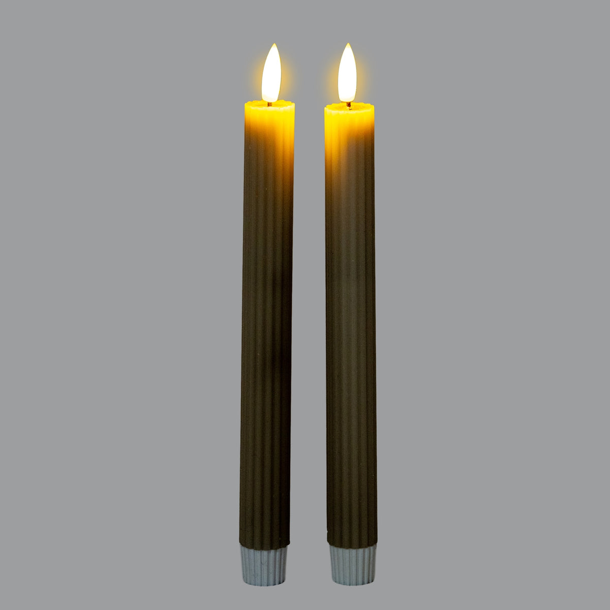 Luxe Collection Natural Glow Sage Ribbed Taper Candles by SEDERVA - image 2