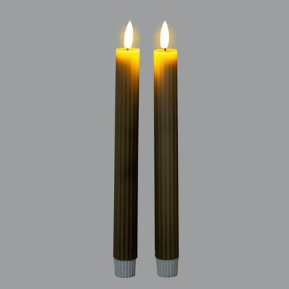 Luxe Collection Natural Glow Sage Ribbed Taper Candles by SEDERVA - image 2