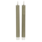 Luxe Collection Natural Glow Sage Ribbed Taper Candles by SEDERVA