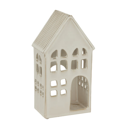 White Ceramic House Tea Light Holder by Hill Interiors - image 2
