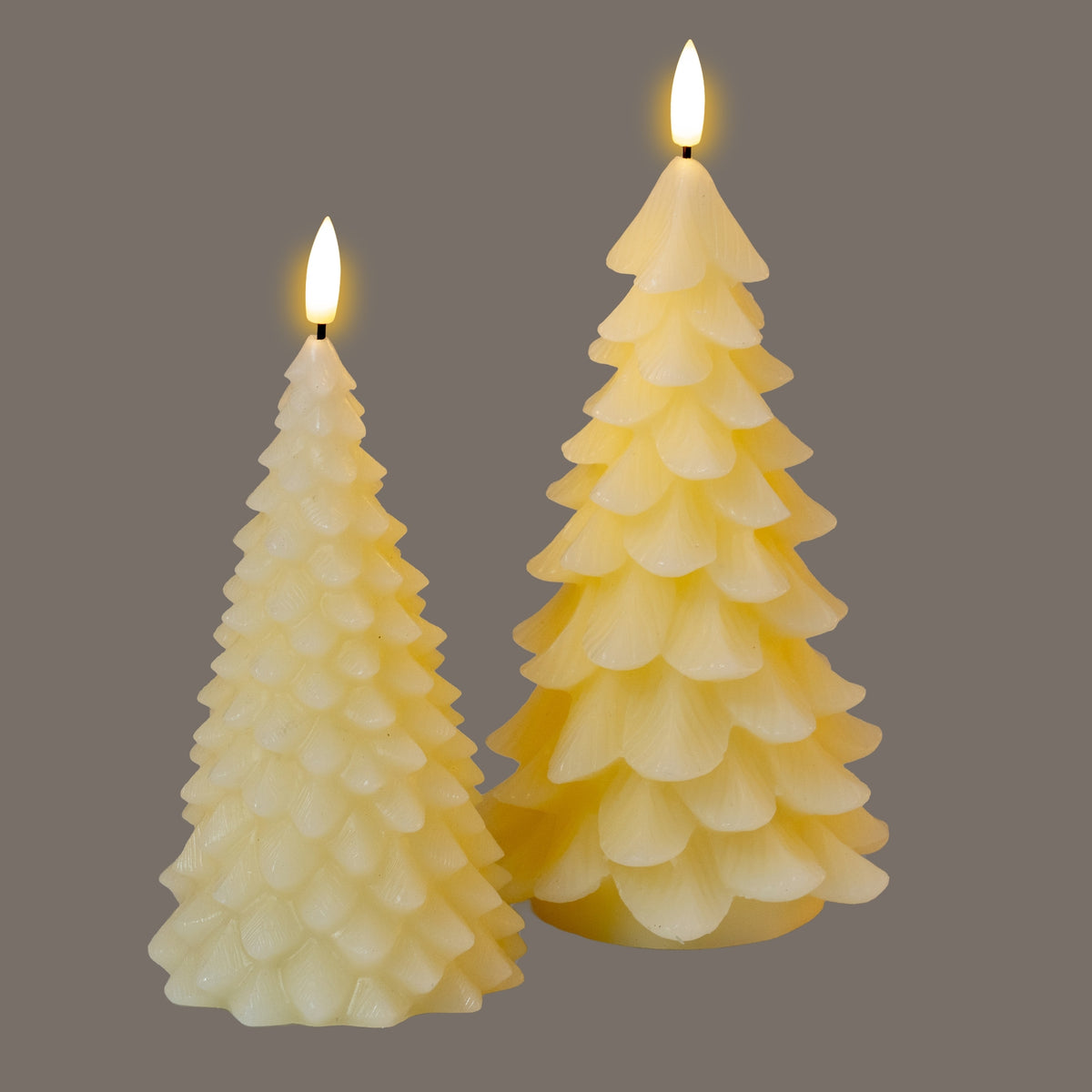 Luxe Collection Natural Glow Cream Large Tree LED Wax Candle by Hill Interiors - image 4