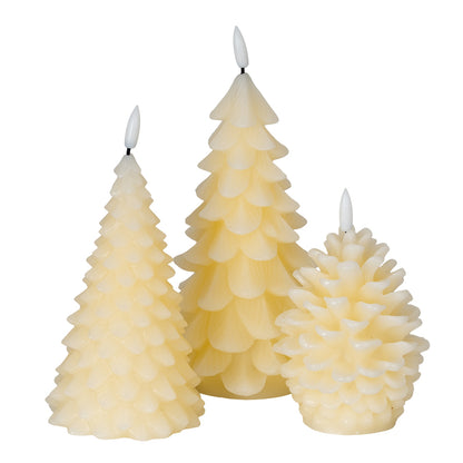 Luxe Collection Natural Glow Cream Large Tree LED Wax Candle by Hill Interiors - image 5