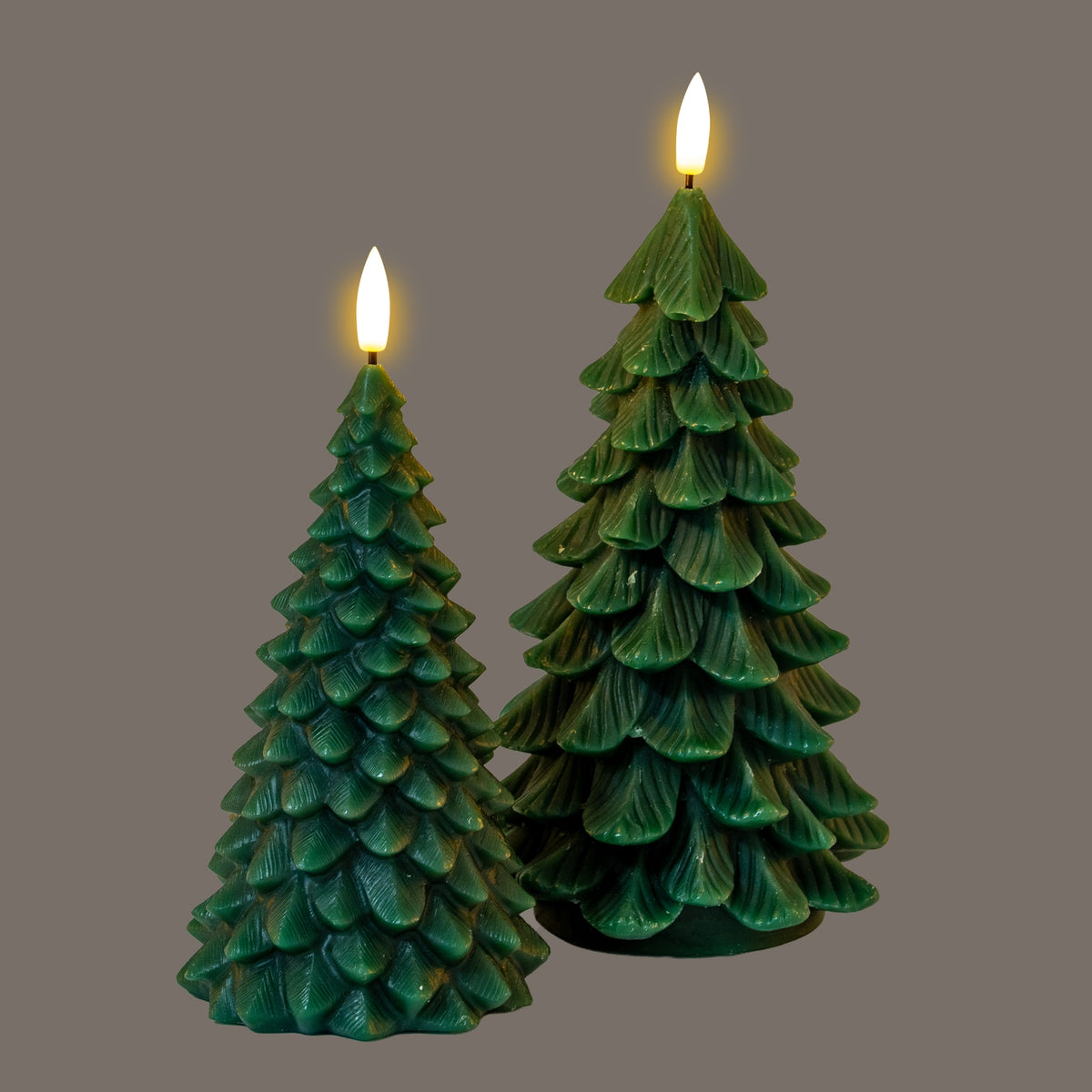 Luxe Collection Natural Glow Green Large Tree LED Wax Candle by Hill Interiors - image 4