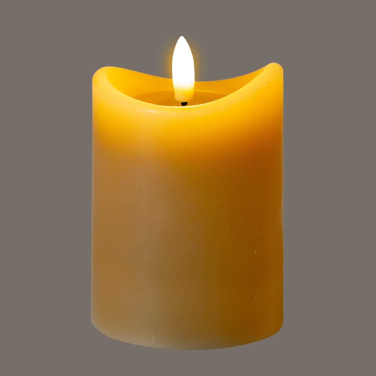 Luxe Collection Natural Glow 2.75x4 Taupe Melted LED Candle by Hill Interiors - image 2