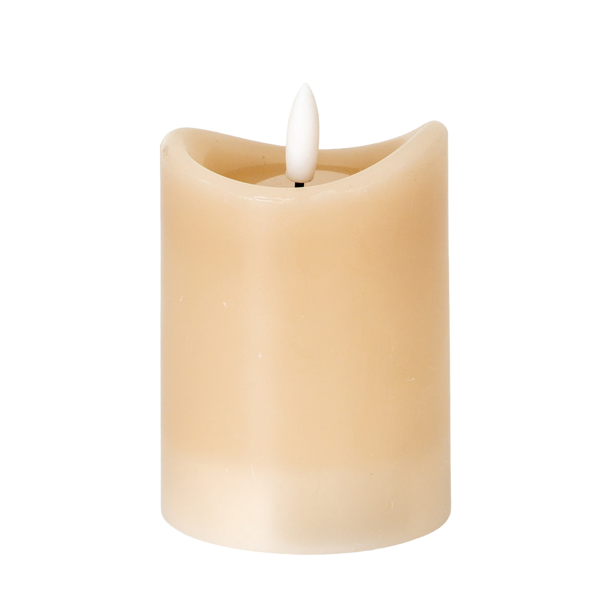 Luxe Collection Natural Glow 2.75x4 Taupe Melted LED Candle by Hill Interiors