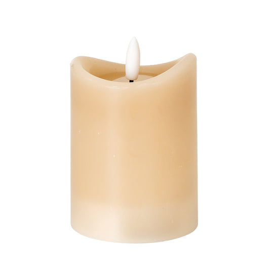 Luxe Collection Natural Glow 2.75x4 Taupe Melted LED Candle by Hill Interiors