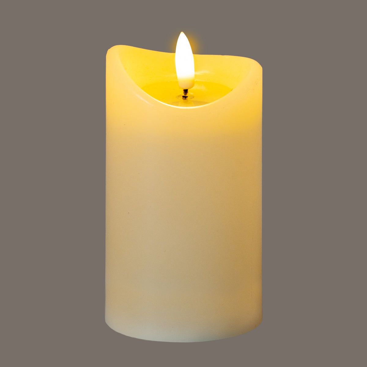 Luxe Collection Natural Glow 2.75x5 Cream Melted LED Candle by Hill Interiors - image 2