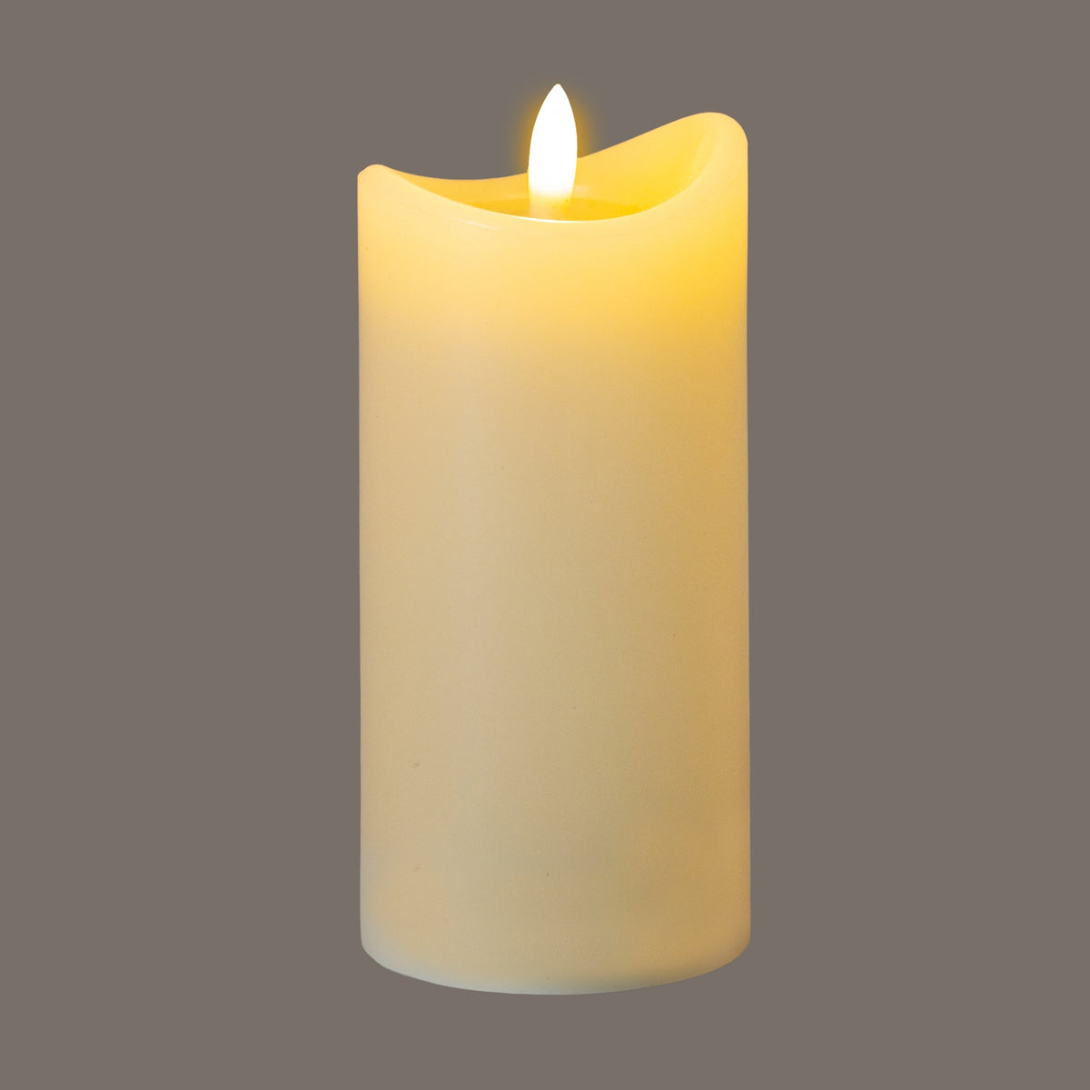 Luxe Collection Natural Glow 2.75x6 Cream Melted LED Candle by Hill Interiors - image 2