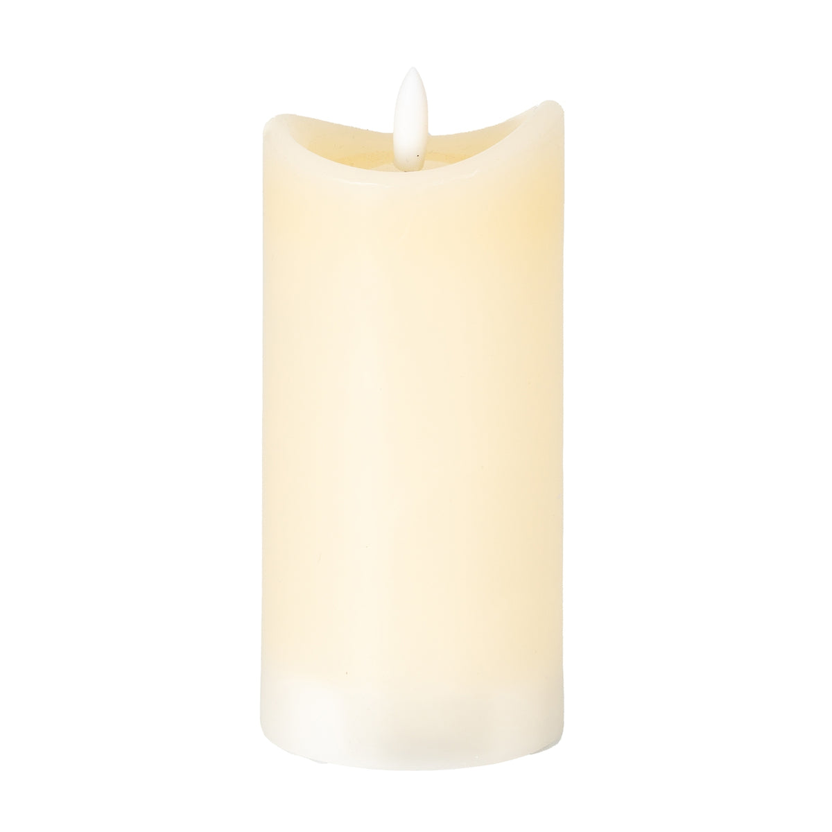 Luxe Collection Natural Glow 2.75x6 Cream Melted LED Candle by Hill Interiors