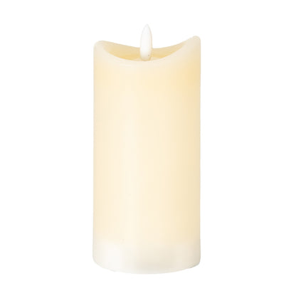 Luxe Collection Natural Glow 2.75x6 Cream Melted LED Candle by Hill Interiors