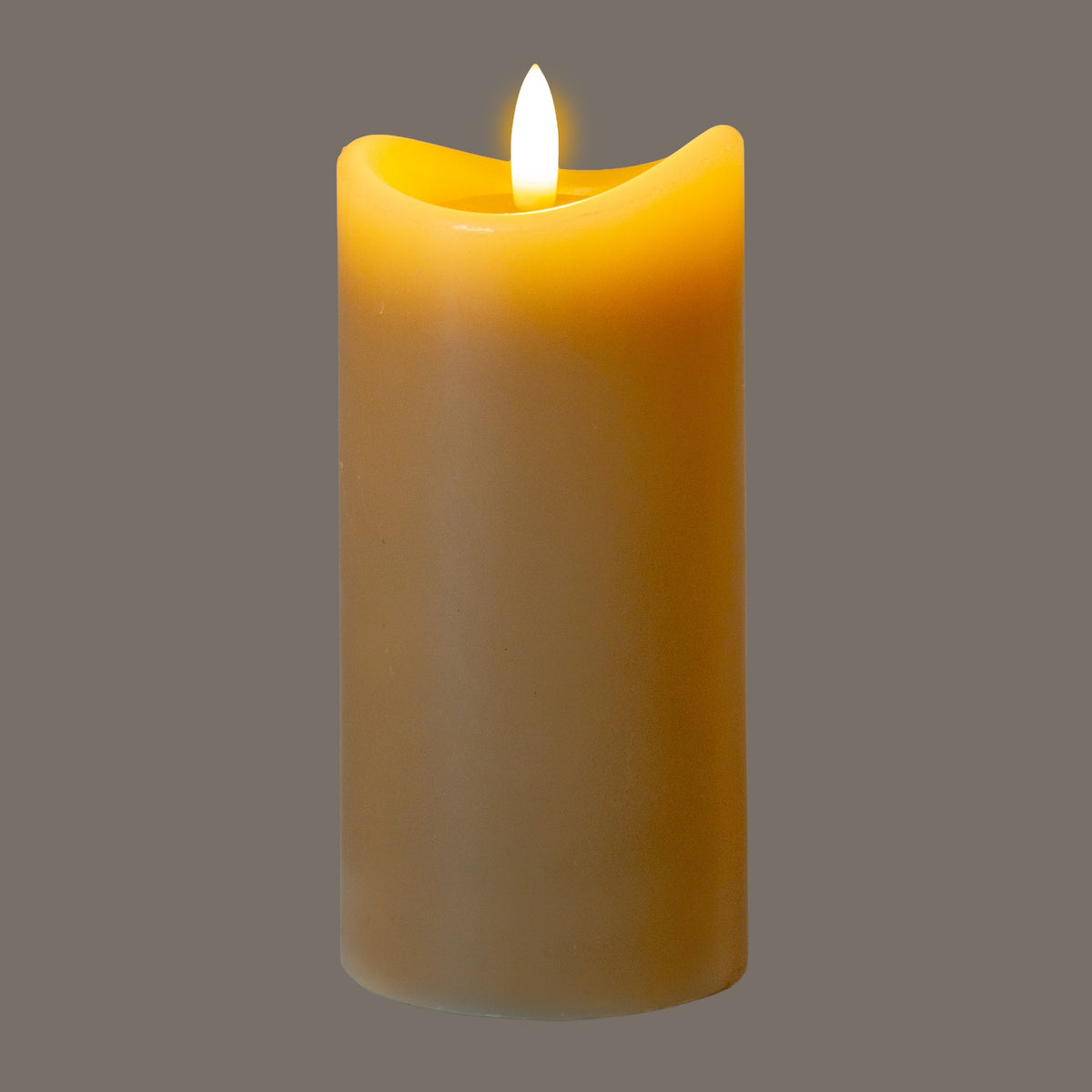 Luxe Collection Natural Glow 2.75x6 Taupe Melted LED Candle by Hill Interiors - image 2