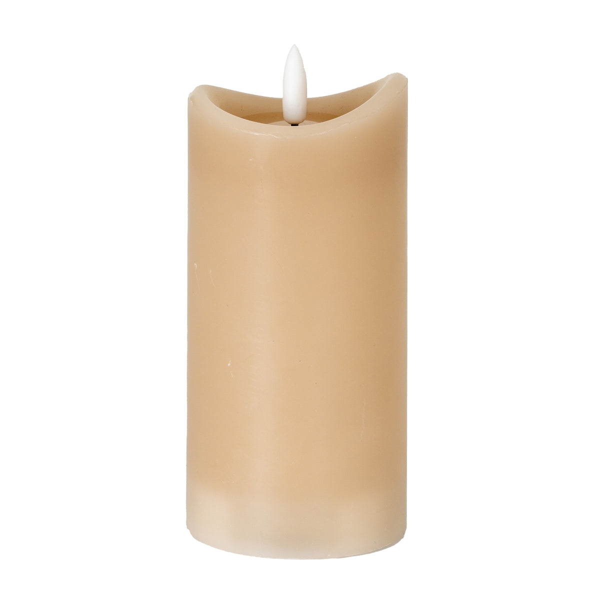 Luxe Collection Natural Glow 2.75x6 Taupe Melted LED Candle by Hill Interiors