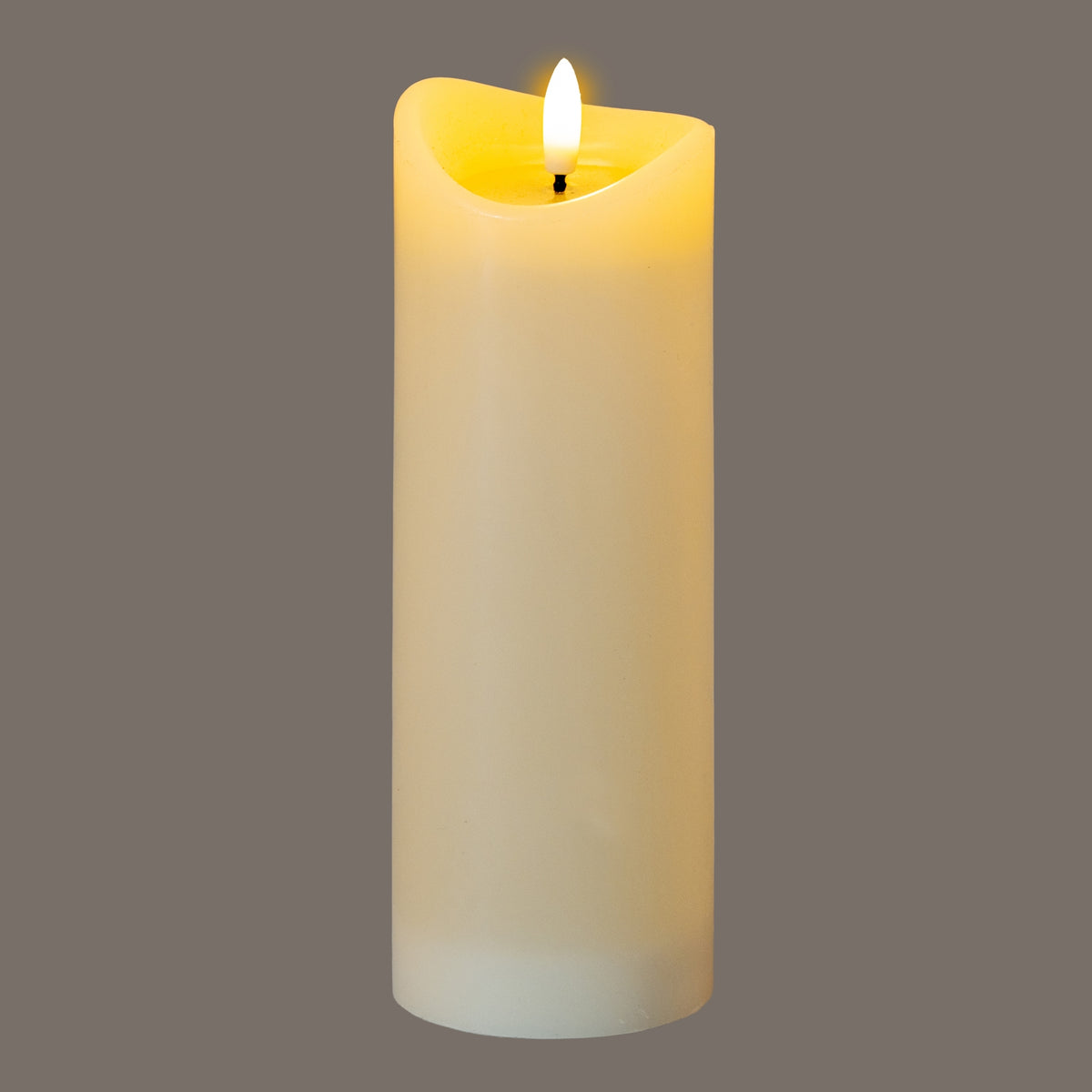 Luxe Collection Natural Glow 2.75x8 Cream Melted LED Candle by Hill Interiors - image 2