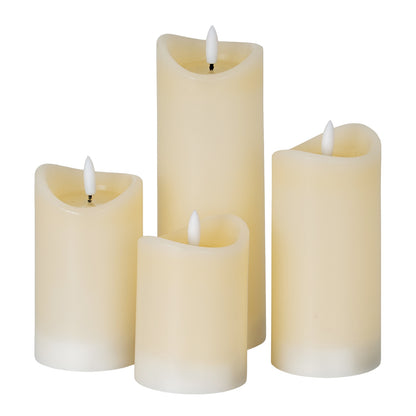 Luxe Collection Natural Glow 2.75x8 Cream Melted LED Candle by Hill Interiors - image 3