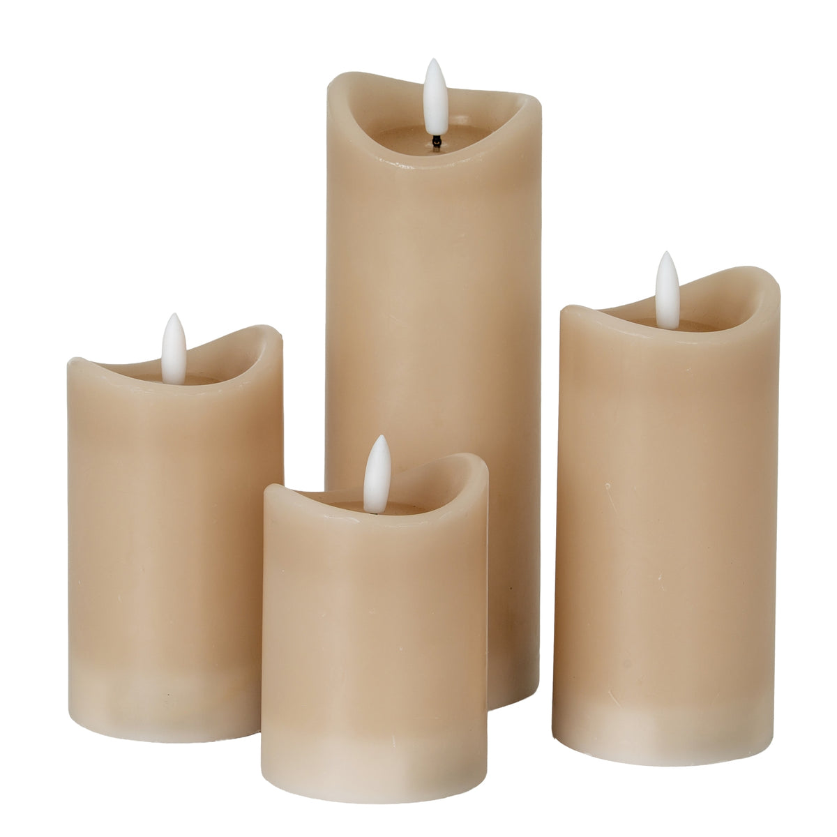 Luxe Collection Natural Glow 2.75x8 Taupe Melted LED Candle by Hill Interiors - image 3