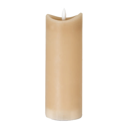 Luxe Collection Natural Glow 2.75x8 Taupe Melted LED Candle by Hill Interiors