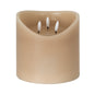 Luxe Collection Natural Glow 6x6 Taupe Melted LED Candle by Hill Interiors
