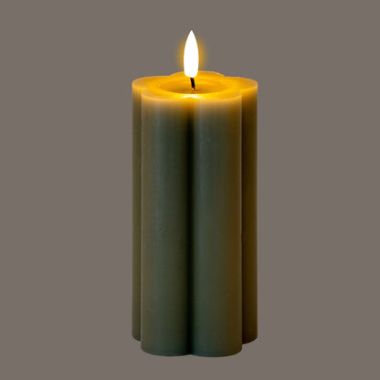 Luxe Collection Natural Glow 2.75x6 Grey Pillar LED Candle by Hill Interiors - image 2