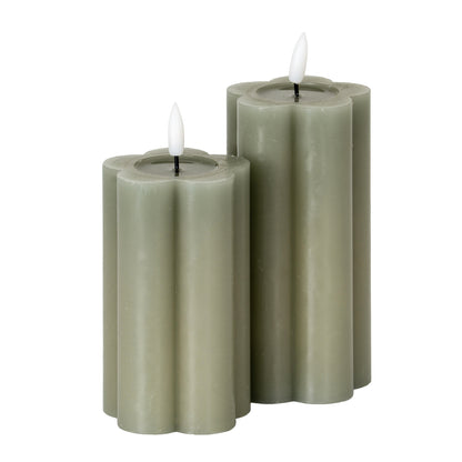 Luxe Collection Natural Glow 2.75x6 Grey Pillar LED Candle by Hill Interiors - image 3