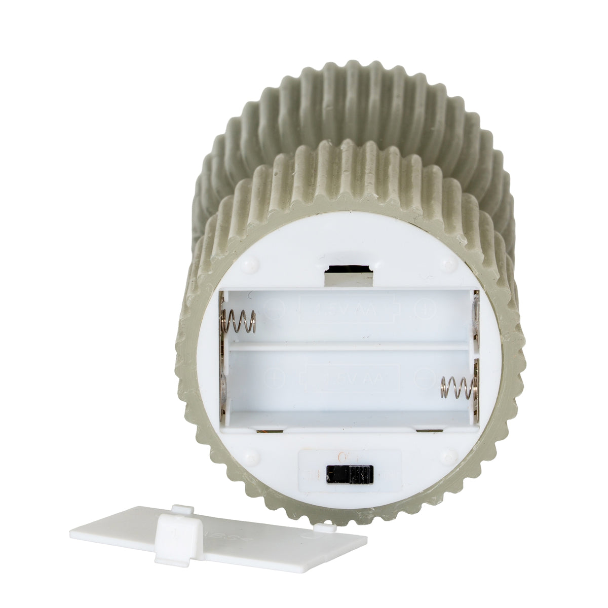 Luxe Collection Natural Glow 2.75x10 Grey Carved LED Candle by Hill Interiors - image 5