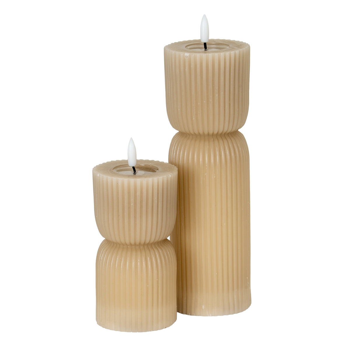 Luxe Collection Natural Glow 2.75x6 Stone Carved LED Candle by Hill Interiors - image 3