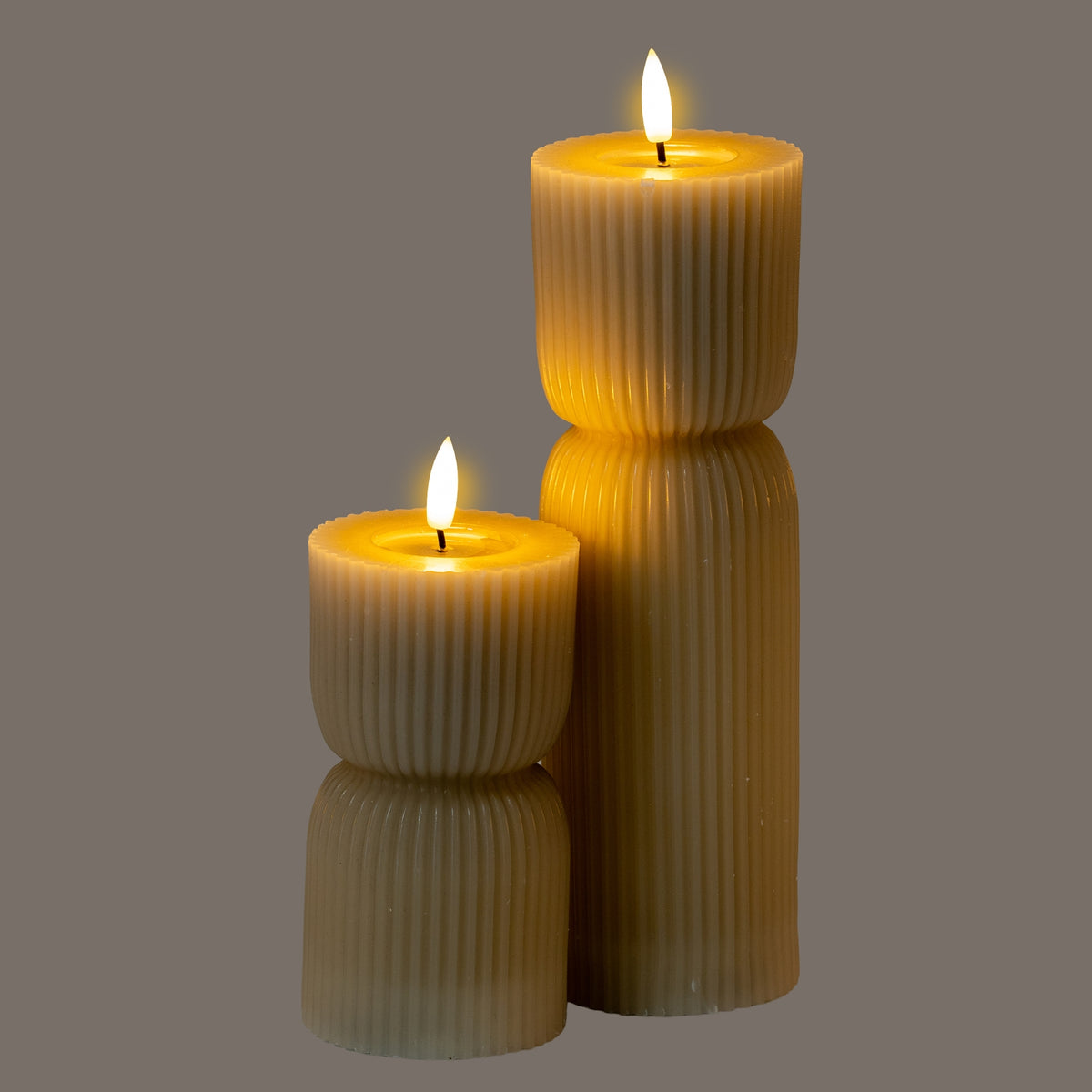 Luxe Collection Natural Glow 2.75x10 Stone Carved LED Candle by Hill Interiors - image 4