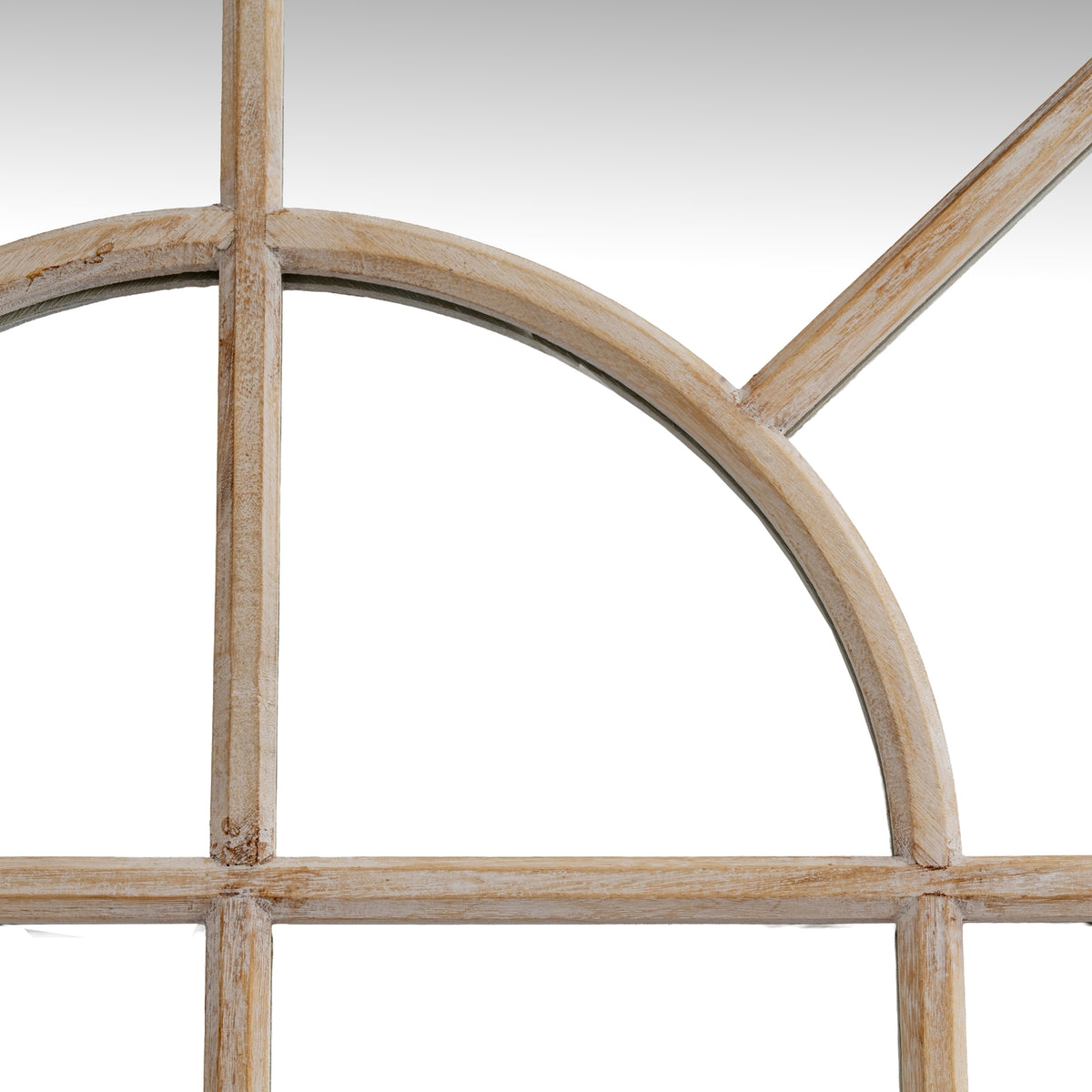 Washed Wood Arched Window Mirror by Hill Interiors - image 3