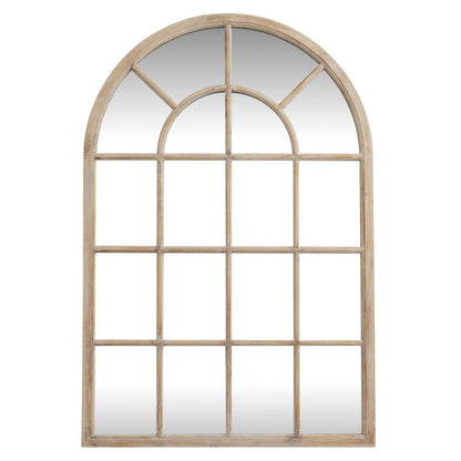 Washed Wood Arched Window Mirror by Hill Interiors