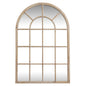 Washed Wood Arched Window Mirror by Hill Interiors