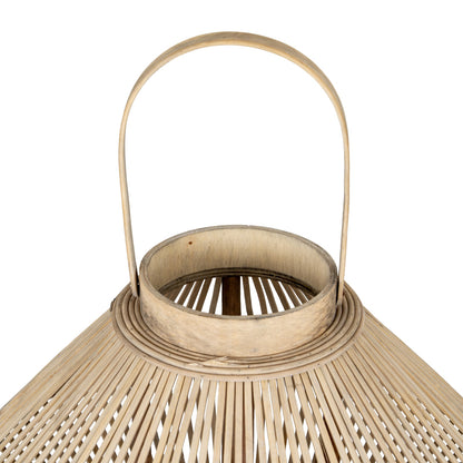Cone Wicker Lantern With Glass Holder by Hill Interiors - image 3