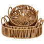 Large Loop Handle Set of 3 Round Trays by Hill Interiors